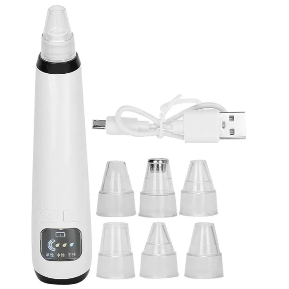 Derma Suction 6 in 1 Blackhead Acne and Nose Pore Removal Machine Rechargeable