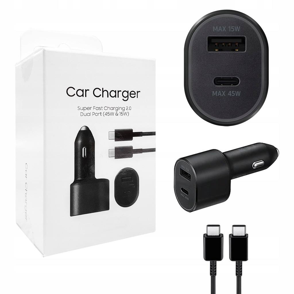 SAMSUNG 45W PD 15W USB SUPER FAST CAR CHARGER
