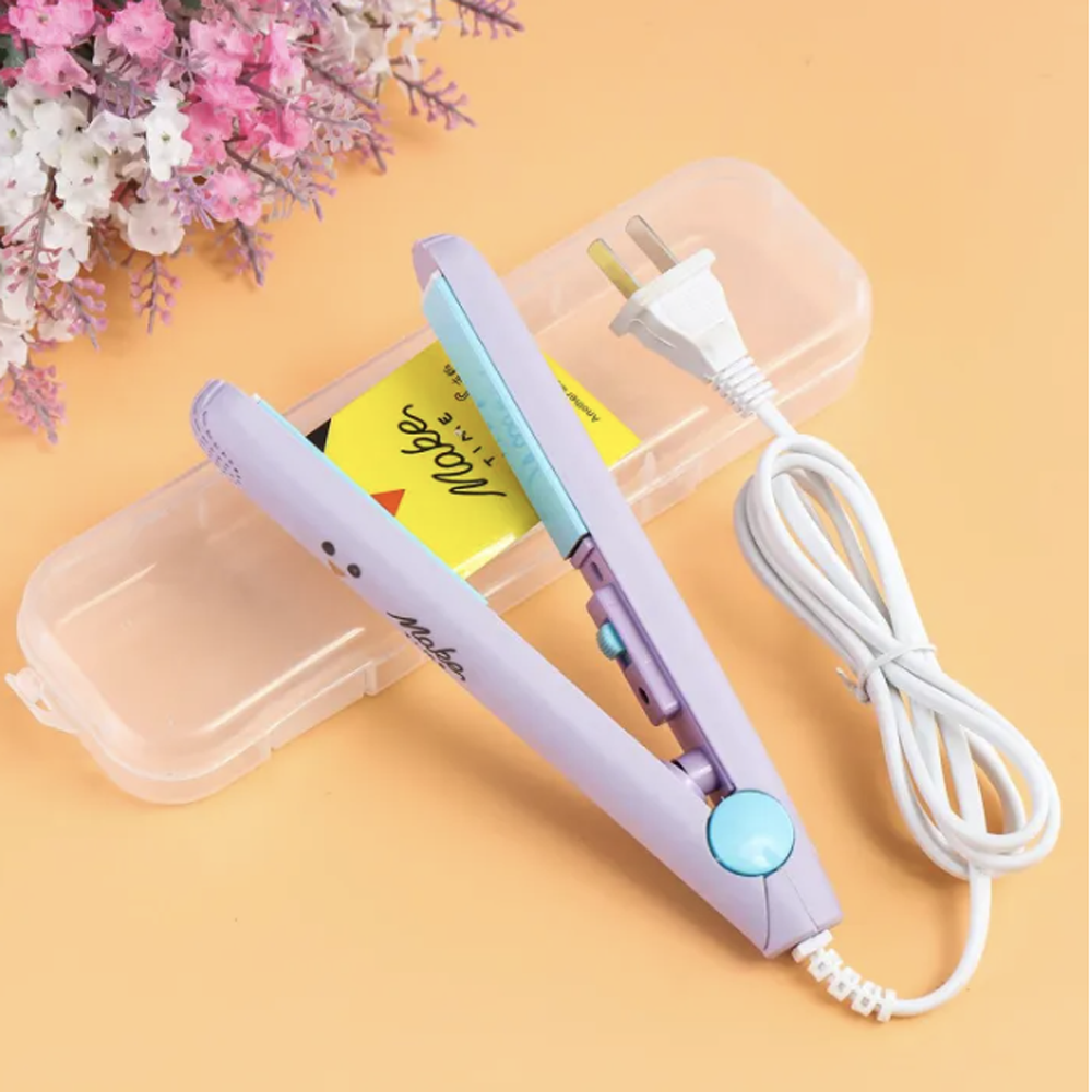 Mini Hair Straightener with quick heating ceramic plates