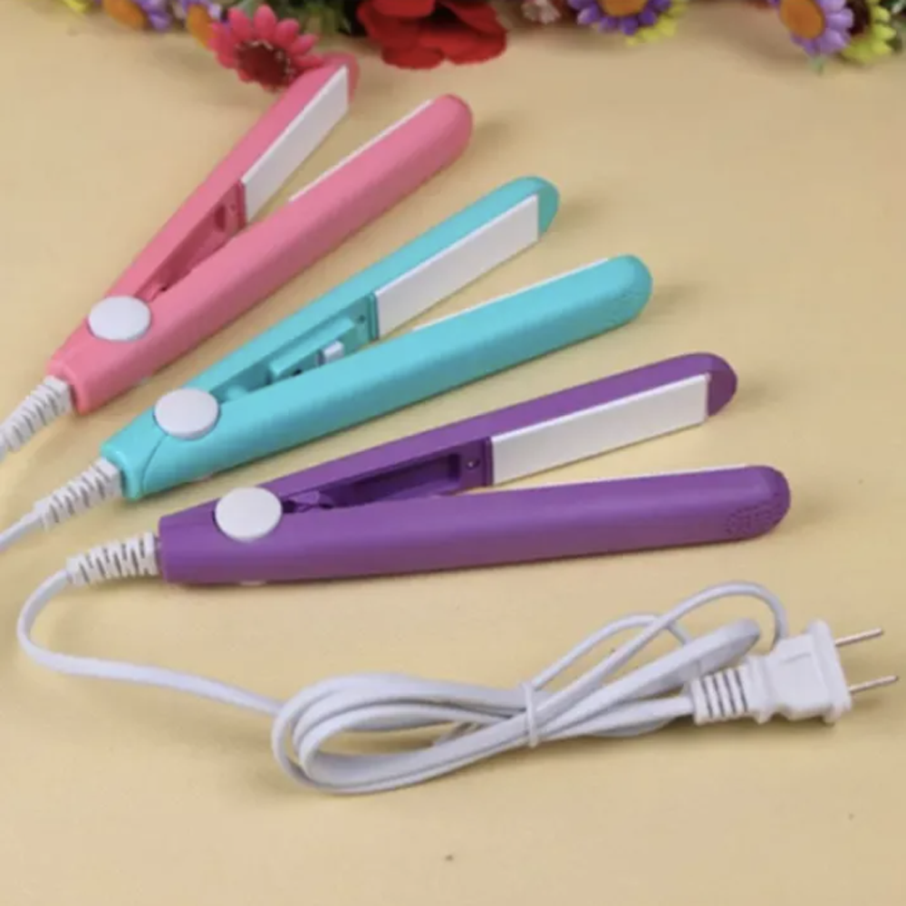 Mini Hair Straightener with quick heating ceramic plates