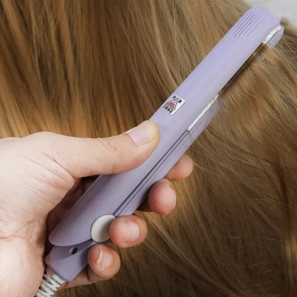 Mini Hair Straightener with quick heating ceramic plates