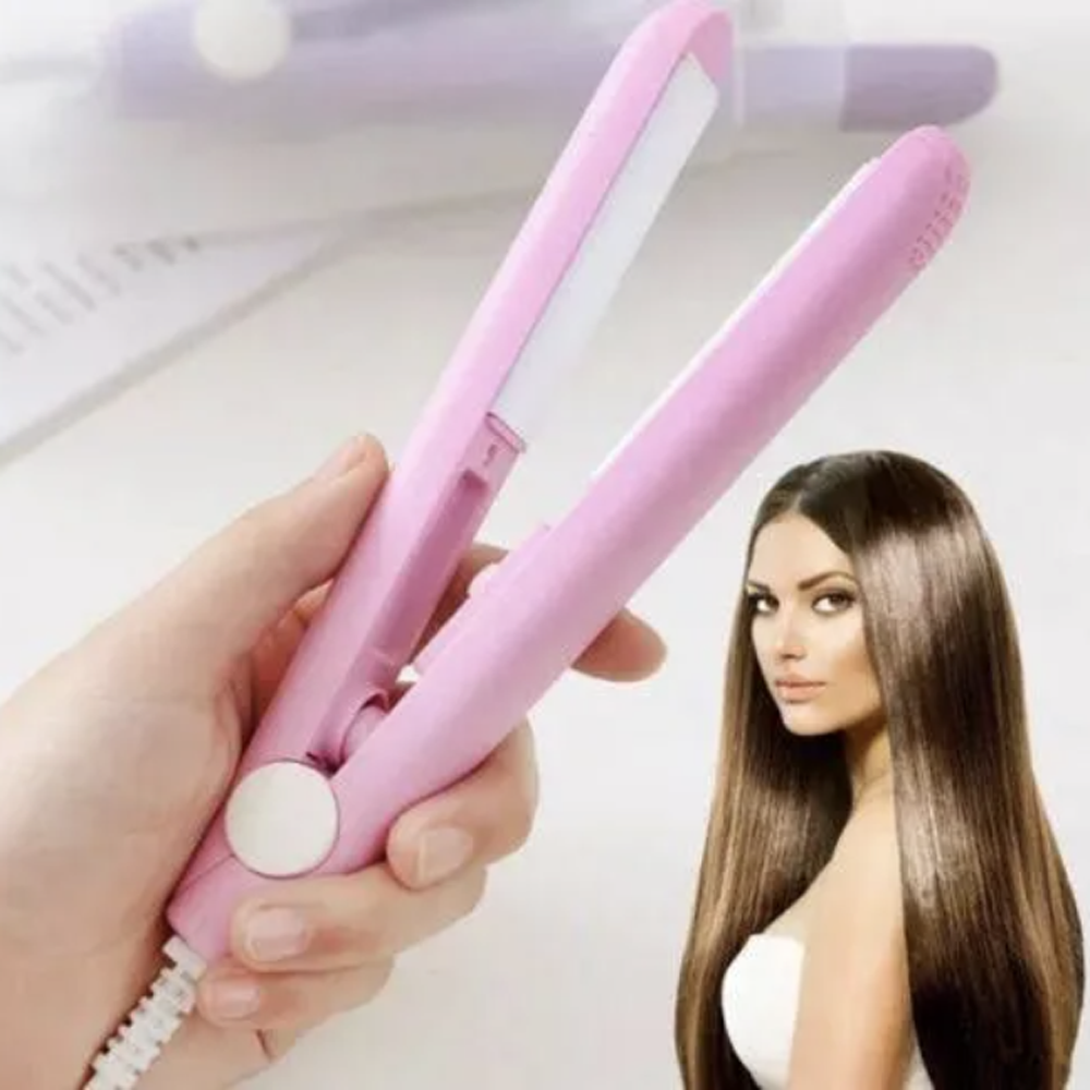 Mini Hair Straightener with quick heating ceramic plates