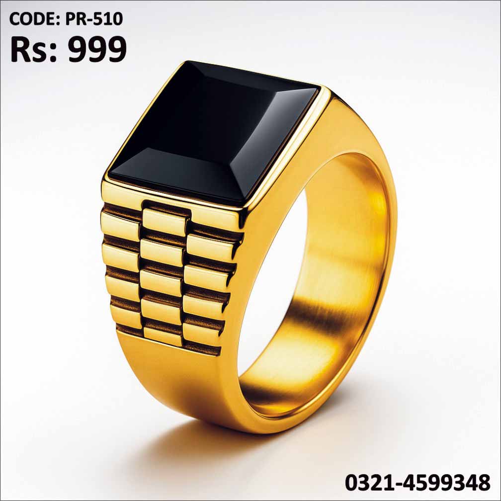 PR-510 Gold Plated Ring with Sparkling Zircon Stone